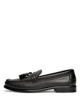 Tommy Hilfiger Siyah Erkek Klasik Ayakkabı HILFIGER TASSEL LTH LOAFER