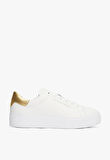 Tommy Hilfiger Kadın Klasik Platformlu Kort Tarzı Gold Sneaker FW0FW087560HT