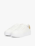 Tommy Hilfiger Kadın Klasik Platformlu Kort Tarzı Gold Sneaker FW0FW087560HT
