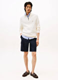 Tommy Hilfiger Bisiklet Yaka Normal Sarı Erkek Kazak MW0MW39536Z00_STRIPE STRUCTURE ZIP
