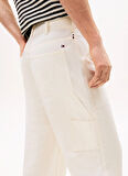 Tommy Hilfiger Normal Bel Normal Paça Normal Beyaz Erkek Pantolon MW0MW40570YA8_MURRAY LINEN COTTON C
