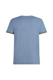 Erkek Tommy Logo Tipped T-Shirt - Açık Mavi | L