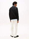 Tommy Hilfiger HILFIGER STACKED SWEATSHIRTS Erkek Siyah Kazak MW0MW39376BDS