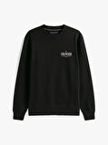 Tommy Hilfiger HILFIGER STACKED SWEATSHIRTS Erkek Siyah Kazak MW0MW39376BDS