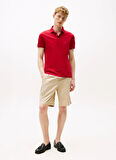 Tommy Hilfiger Kırmızı Erkek Polo T-Shirt MW0MW39348XLD_INTERLOCK FLAGCUFF SL