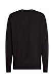 Erkek Monogram Logolu Sweatshirt - Siyah | S
