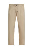 Erkek Regular Fit Bilek Boy Teknik Kumaş Pantolon - Bej | 33/30
