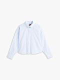 Tommy Jeans Kadın Çizgili Kısa Poplin Mavi Gömlek DW0DW214000BC