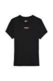 Kadın TJW Slim Script Label SS T-Shirt - Siyah | M