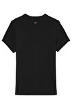 Kadın TJW Slim Script Label SS T-Shirt - Siyah | M