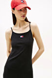 Tommy Jeans Badge Kadın Siyah Elbise DW0DW21170BDS