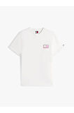 TOMMY HILFIGER Erkek Marka Logolu Pamuklu Günlük Kullanıma Uygun Beyaz1 T-Shirt DM0DM21577 YBL