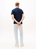Tommy Jeans TJM REG FLAG LINEAR SS TEE EXT Erkek Mavi T-shirt DM0DM21911C1G