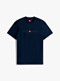 Tommy Jeans TJM REG FLAG LINEAR SS TEE EXT Erkek Mavi T-shirt DM0DM21911C1G