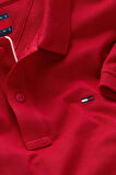 Erkek TJM Slim Placket Polo EXT T-Shirt - Kırmızı | XS