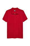 Erkek TJM Slim Placket Polo EXT T-Shirt - Kırmızı | L