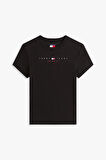 Kadın Linear Logo Slim T-Shirt - Siyah | L