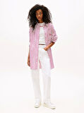 Tommy Jeans TJW OVS MINI SHIRT DRESS EXT Kadın Pembe Elbise DW0DW211220D5