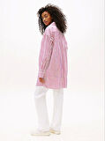 Tommy Jeans TJW OVS MINI SHIRT DRESS EXT Kadın Pembe Elbise DW0DW211220D5