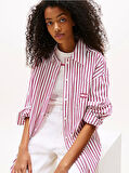 Tommy Jeans TJW OVS MINI SHIRT DRESS EXT Kadın Pembe Elbise DW0DW211220D5