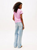 Tommy Jeans TJW REG GRADIENT FLAG SS Kadın Pembe T-shirt DW0DW20905U06