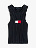 Tommy Jeans TJW RIB RACER TANK Kadın Siyah Kazak DW0DW20975BDS