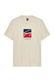 Erkek Signature Logo T-Shirt - Krem | L