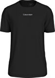 CALVIN KLEIN Erkek Marka Logolu Organik Pamuklu Günlük Kullanıma Uygun Siyah T-Shirt LVGMF5K101 UB1