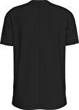 CALVIN KLEIN Erkek Marka Logolu Organik Pamuklu Günlük Kullanıma Uygun Siyah T-Shirt LVGMF5K101 UB1