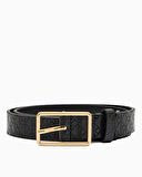 Calvin Klein Logo Desenli 25mm Kadın Kemer | 75 cm