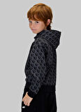 Calvin Klein Baskılı Erkek Çocuk Siyah Sweatshırt IB0IB02565BEH