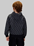 Calvin Klein Baskılı Erkek Çocuk Siyah Sweatshırt IB0IB02565BEH