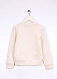 Calvin Klein Baskılı Erkek Çocuk Ekru Sweatshırt IB0IB02585PGB