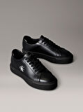 CALVIN KLEIN Kadın Marka Logolu Şık Görünüşlü Deri  Gündelik Kullanıma Uygun BLACK Sneaker YW0YW01945 0GJ