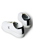Calvin Klein Beyaz - Siyah Erkek Sneaker BASKET CUPSOLE LACEUP LTH-SU
