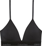 CALVIN KLEIN Kadın Marka Logolu Beyaz Elastik Bantlı Siyah Sütyen LV00QF8548 UB1