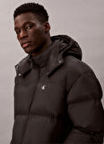 Calvin Klein Jeans Siyah Erkek Mont LV04RD518GUB1 LS LONG LENGTH HOODED