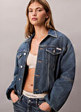 Calvin Klein Jeans Standart Mavi Kadın Ceket LV047D725GYYA