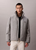 Calvin Klein Gri Erkek Mont LV04LD519GT5K_LS MELANGE RIB NECK W