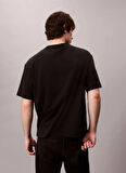Calvin Klein Bisiklet Yaka Siyah Erkek T-Shirt LV04LD230GUB1_SS STANDARD LOGO 30S