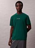Calvin Klein Jeans Bisiklet Yaka Düz Yeşil Erkek T-Shirt LVGMF5K100IYE LIFESTYLE SS TEE
