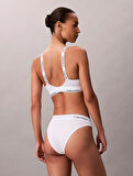 CALVIN KLEIN Kadın Marka Logolu Beyaz Elastik Bantlı Beyaz Sütyen LV00QF8504 100