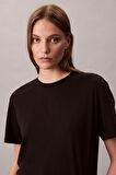 Kadın Regular Kalıp Supima Pamuklu T-Shirt - Siyah | M