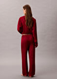 Calvin Klein Kırmızı Kadın Standart Desenli Pijama Alt AOP PANT