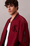 Erkek Tipped Hero Classic Fit Su İtici Bomber Mont - Bordo | M