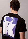 Calvin Klein Jeans Bisiklet Yaka Baskılı Siyah Erkek T-Shirt LV04RD807GUB1 SS 20S TC CK STACK GR
