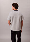 Calvin Klein Bisiklet Yaka Beyaz Erkek T-Shirt LV04LD204G67U_SS STRIPED OTTOMAN TE