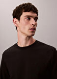 Calvin Klein Bisiklet Yaka Siyah Erkek T-Shirt LV04LD202GUB1_LS LUXE INTERLOCK COT