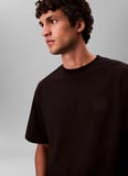 Calvin Klein Siyah Erkek Logo Baskılı T-Shirt LV04LD224GUB1_SS RLXD 16S EMBRD TWI