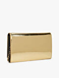 Tommy Hilfiger TH Icon Metalik Zincirli Kapaklı Kadın Gold Cüzdan AW0AW179590HS